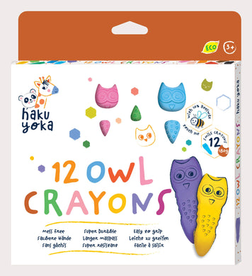 Haku Yoka Owl Crayons  12 Colours
