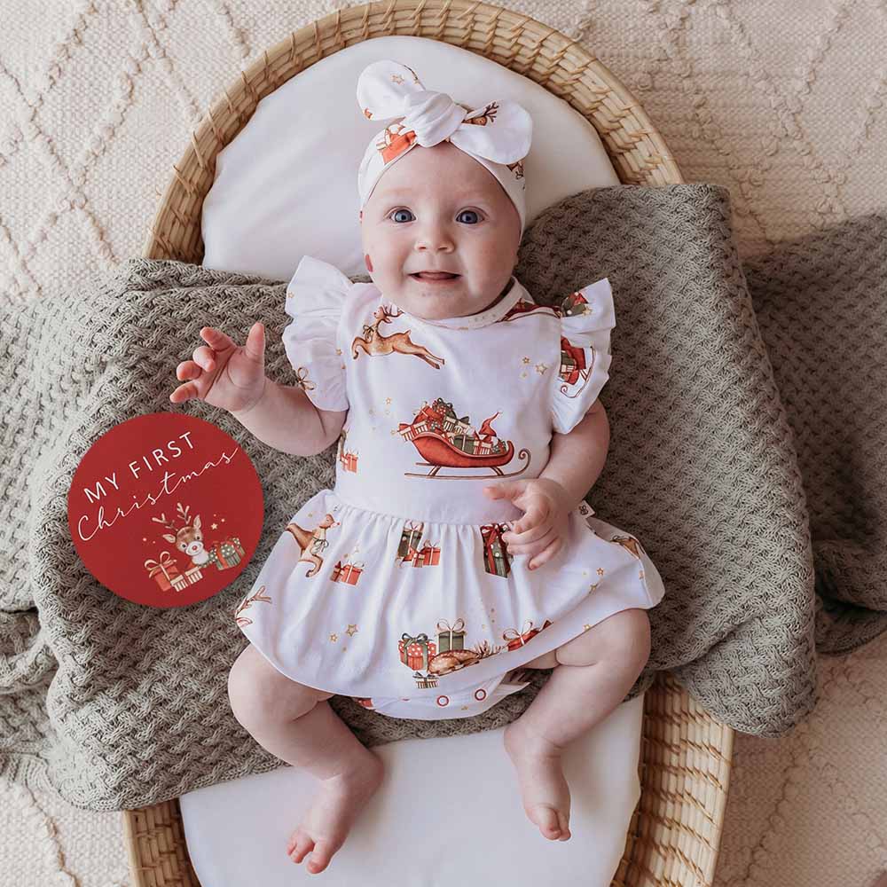 Reindeer Organic Dress  Little Prince Little Princess
