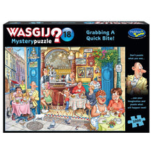 Load image into Gallery viewer, HOLDSON PUZZLE - WASGIJ MYSTERY 18 - 1000PC (GRABBING A QUICK BITE)