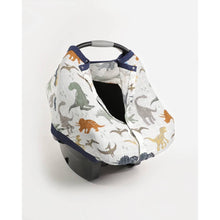Load image into Gallery viewer, Muslin Car Seat Capsule Canopy Cover V2 - Dino Friends