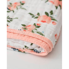 Load image into Gallery viewer, Cotton Muslin Quilt - Watercolour Rose