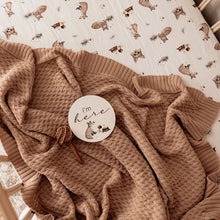 Load image into Gallery viewer, Snuggle Hunny Hazelnut | Diamond Knit Baby Blanket