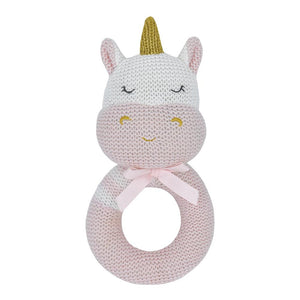 KENZIE THE UNICORN KNITTED RATTLE