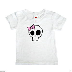 Girly Skull Burnout T-shirt (white)