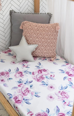 Lilac Skies I Fitted Cot Sheet