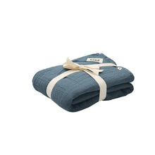 Load image into Gallery viewer, BIBS Muslin Swaddle, Organic (GOTS) Muslin - PETROL