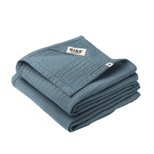 Load image into Gallery viewer, BIBS Muslin Swaddle, Organic (GOTS) Muslin - PETROL