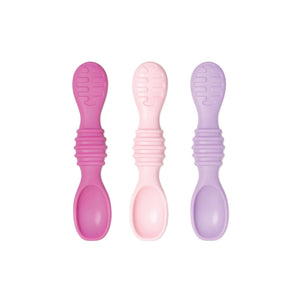 Bumkins Silicone Dipping Spoons 3pk - Lollipop - Pink