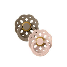 Load image into Gallery viewer, BIBS Boheme Pacifiers (2pk) - Dark Oak/Blush