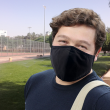 Load image into Gallery viewer, PREMIUM FACE MASK SET - 3 LAYER 100% COTTON REUSABLE FACE MASK - BLACK LARGE SIZE