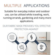 Load image into Gallery viewer, PREMIUM FACE MASK SET - 3 LAYER 100% COTTON REUSABLE FACE MASK - BLACK LARGE SIZE