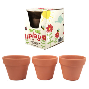 Natures Play 3pc Terracotta Pots