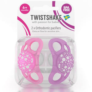 Twistshake 2 X PACIFIER PINK/PURPLE 0+M