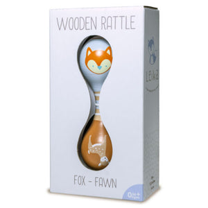 Leika Fox & Fawn Wooden Rattle