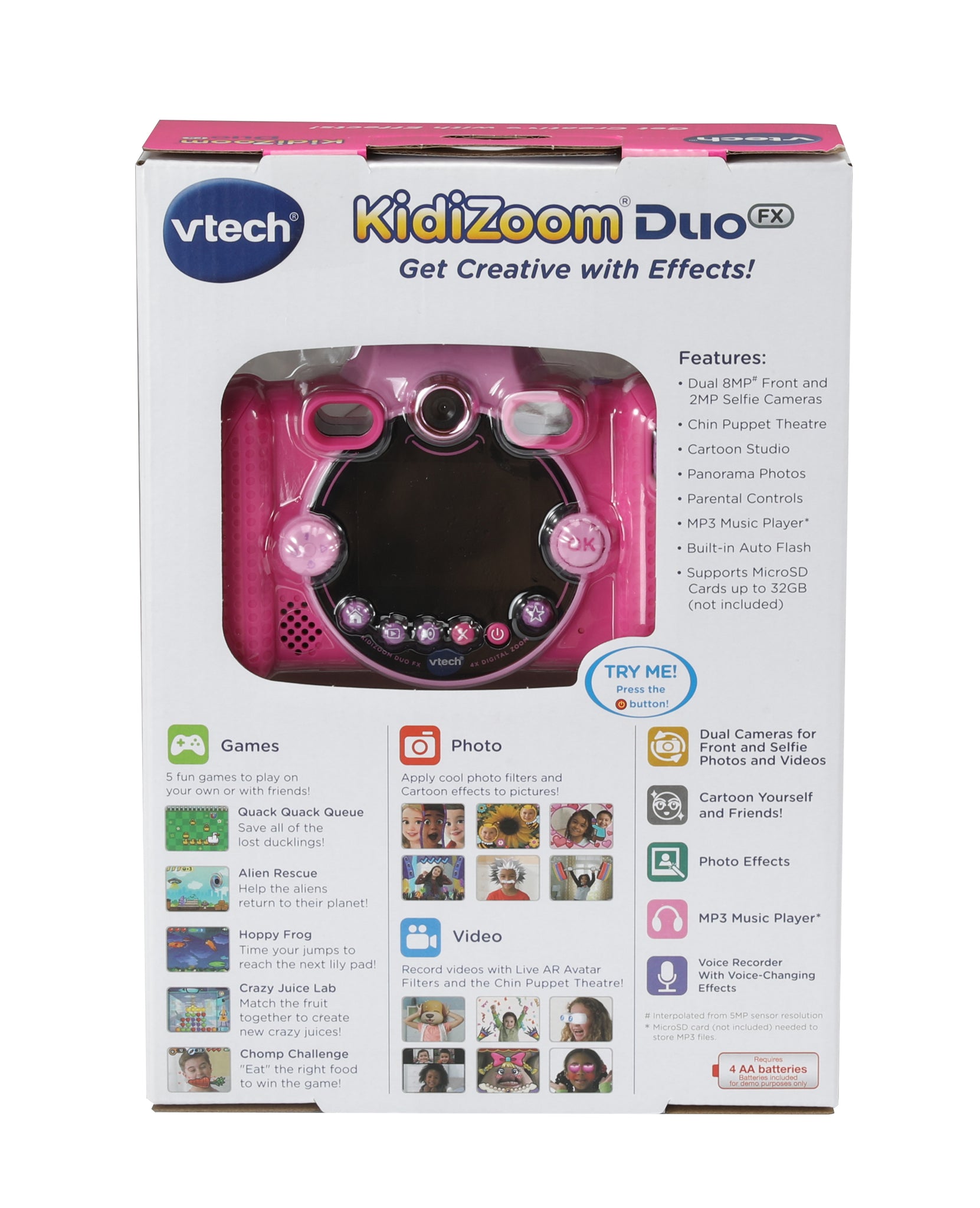 VTECH KIDIZOOM DUO FX CAMERA PINK *NEW* – Little Prince Little