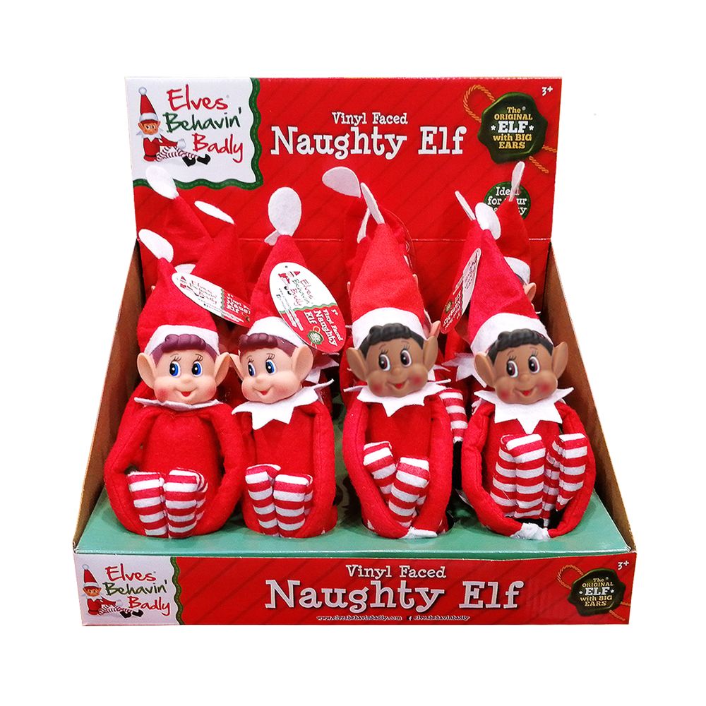 Xmas Naughty Elf Boy 30cm