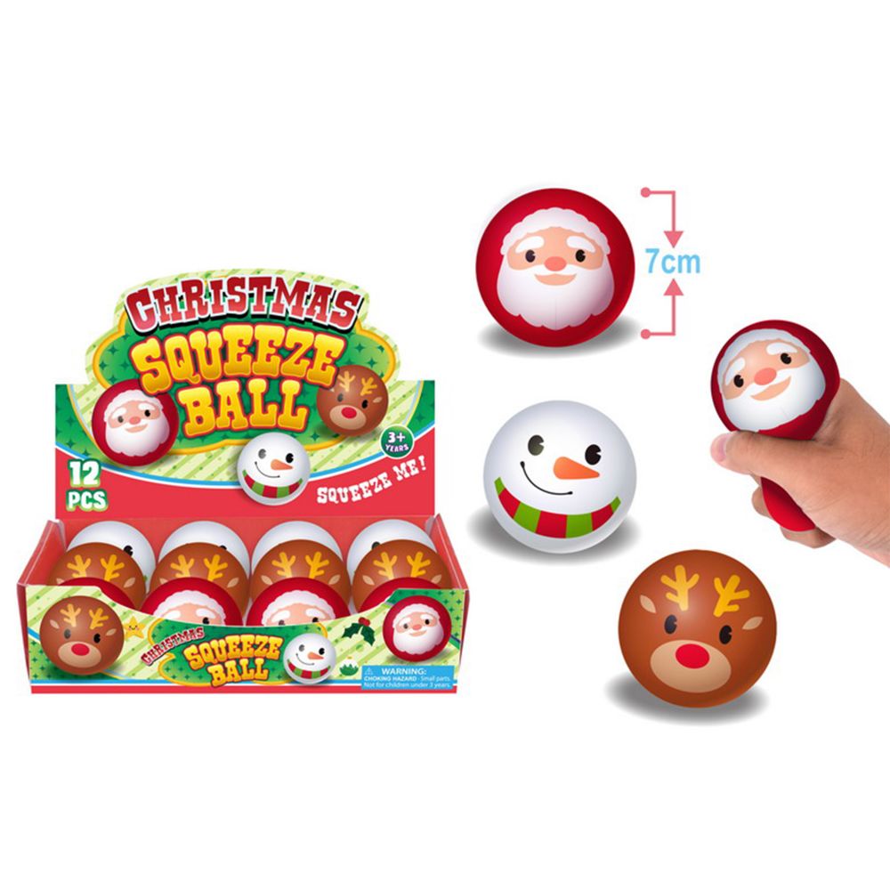 Xmas Squeeze Ball 7cm