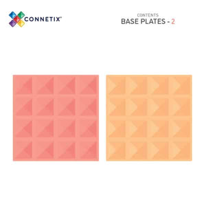 Connetix 2 Piece Base Plate Lemon & Peach Pack