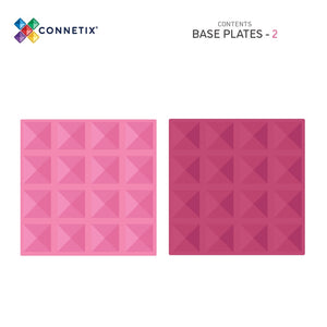 Connetix 2 Piece Base Plate Pink & Berry Pack