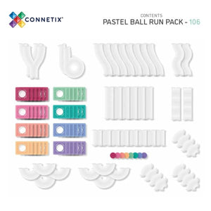 Connetix 106 Piece Pastel Ball Run Pack