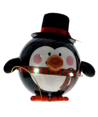 COTTON CANDY CHRISTMAS HANGING LED BAUBLE PENGUIN 10CM
