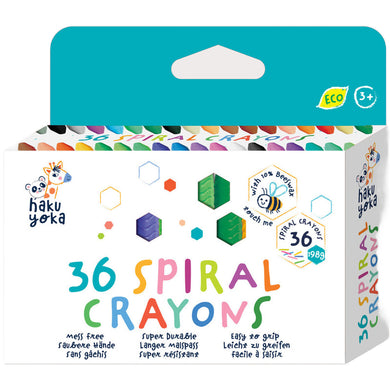 Haku Yoka 36 Colors Spiral Crayons