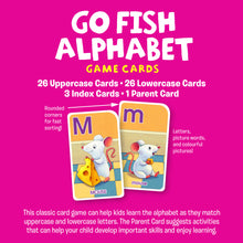Load image into Gallery viewer, School Zone Flash Cards: Go Fish Alphabet Game Cards Ages 4+