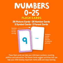 Load image into Gallery viewer, School Zone Flash Cards: Numbers 0-25 Ages 4+