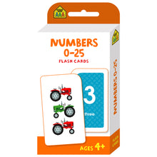Load image into Gallery viewer, School Zone Flash Cards: Numbers 0-25 Ages 4+