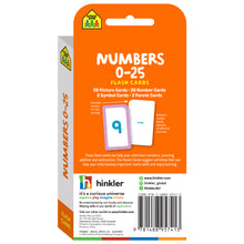 Load image into Gallery viewer, School Zone Flash Cards: Numbers 0-25 Ages 4+