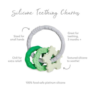 Silicone Teething Charms: Green