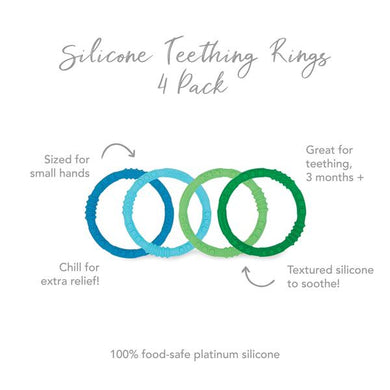 Silicone Teething Rings 4 Pack: Summer