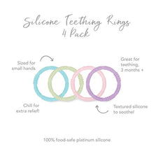 Load image into Gallery viewer, Silicone Teething Rings 4 Pack: Spring