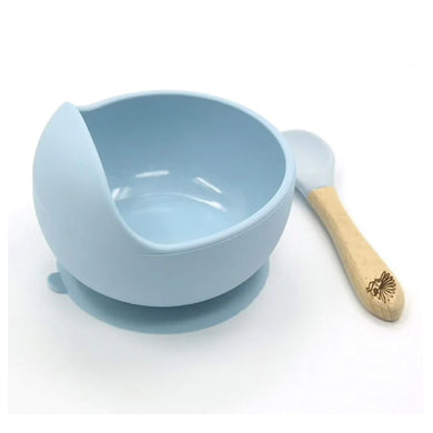 Moana Road Silicone Suction Bowl & Spoon - BLUE