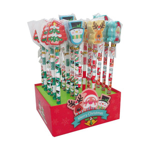 Xmas Pencil w/ Eraser Topper