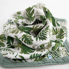 Load image into Gallery viewer, Little Unicorn Cotton Muslin Baby Blanket - Tropical Leaf