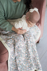 Little Unicorn Cotton Muslin Baby Blanket - Pressed Petals