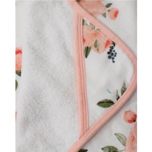 Hooded Towel + Wash Cloth - Watercolour Roses