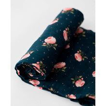 Load image into Gallery viewer, Single Cotton Muslin Swaddle - Midnight Rose