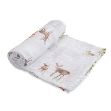 Load image into Gallery viewer, Single Cotton Muslin Swaddle - Oh Deer