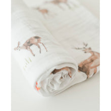 Load image into Gallery viewer, Single Cotton Muslin Swaddle - Oh Deer