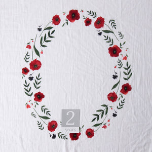 Photo Blanket & Milestone Set - Summer Poppy