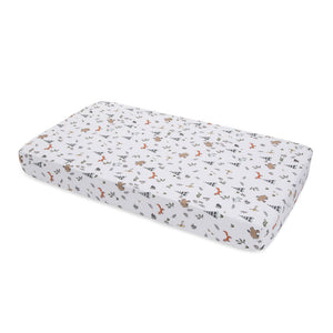 Muslin Fitted Cot Sheet - Animals - Forest Friends