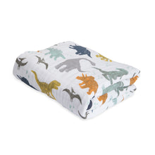 Load image into Gallery viewer, Cotton Muslin Quilt - Dino Friends