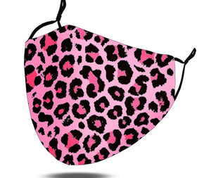 MASKiT Adult Face Mask Pink Leopard