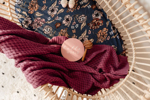 Mauve | Diamond Knit Baby Blanket