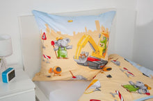 Load image into Gallery viewer, Animal Construction Single Cotton Duvet Cover and Pillowcase Set