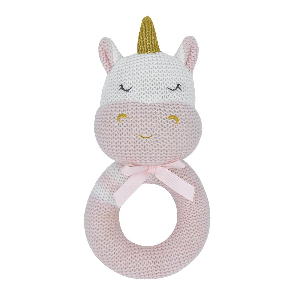 KENZIE THE UNICORN KNITTED RATTLE