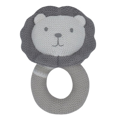 AUSTIN THE LION KNITTED RATTLE