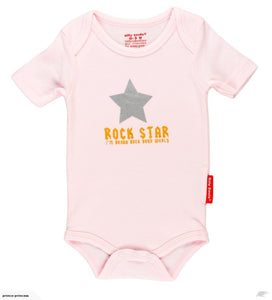 Rock Star pink baby bodysuit